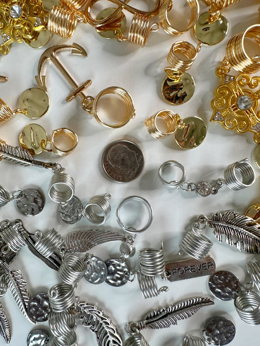 Assorted Loc Jewelry – Handmade Loc Charms (5 for $40)