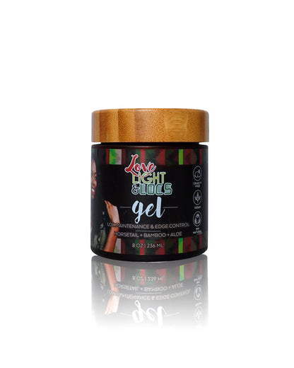 Love Light & Locs Gel for Retwist Edge Control Frizz Braids Sleek Lasting Hold Build up Free 8 oz