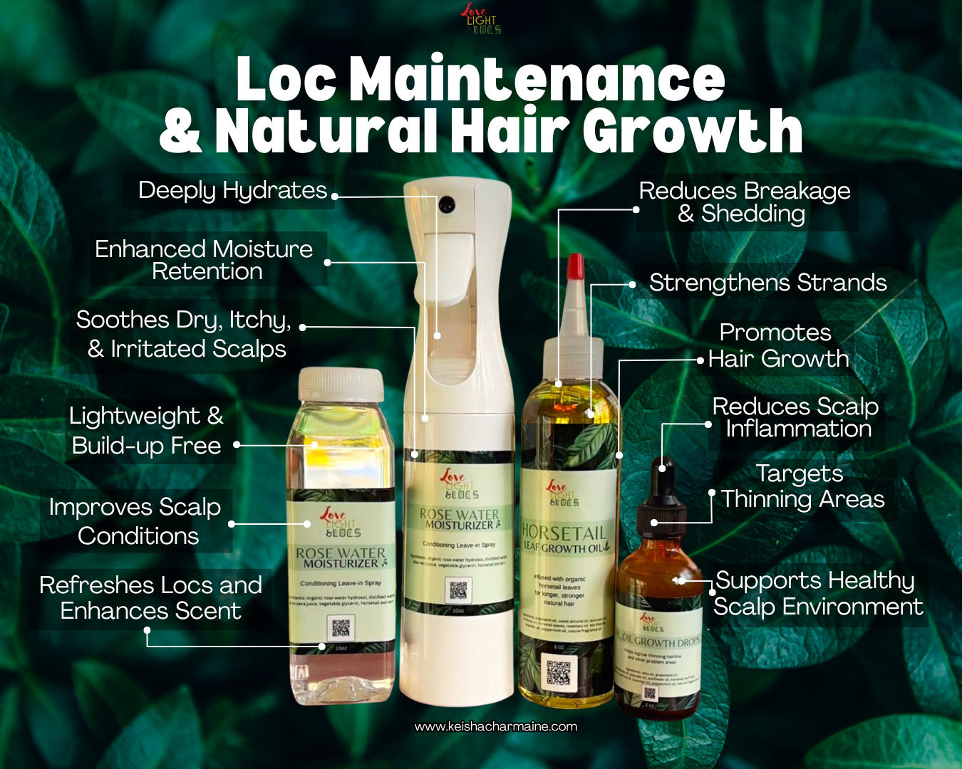 Rose Water Hair Moisturizer 10oz